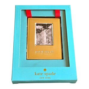 Kate Spade Lenox Silver Ornament Paint the Town Red Ribbon Frame Decor